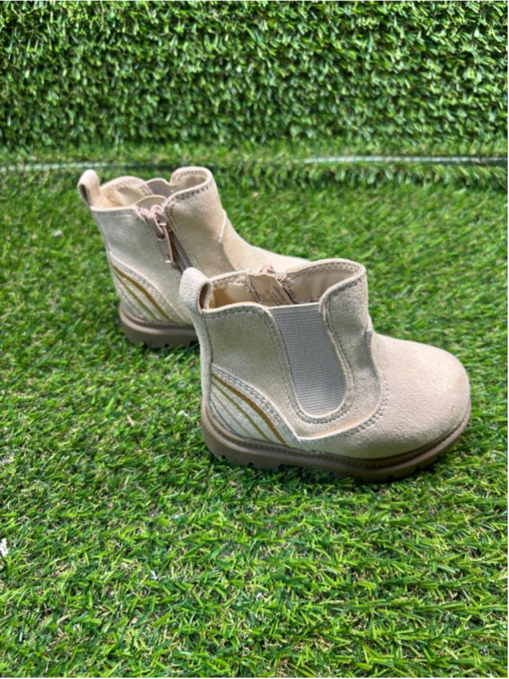 Baby Girl Wonder Nation Boots Size 3 Beige Gold #1048